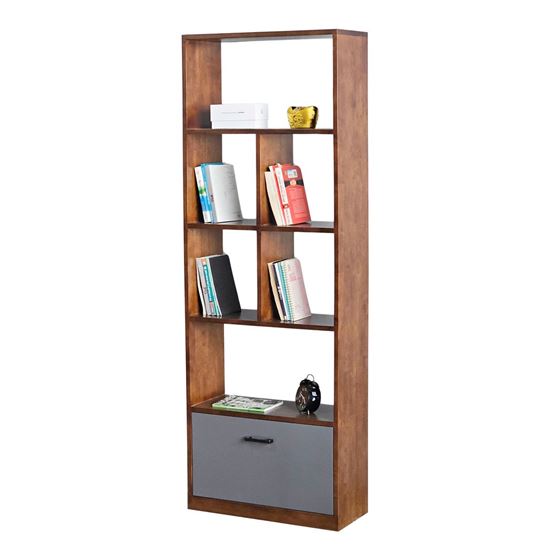 Kệ sách FIRO 60x25x170cm gỗ cao su KS68299
