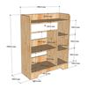 Kệ sách Combi 80x30x100cm gỗ cao su KS68296