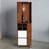 Tủ rượu góc tường di động 45x45x140cm gỗ cao su KGT68036