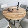Combo bàn ăn tròn gỗ tràm và 4 ghế PLC BBA177
