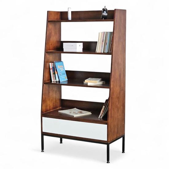 Kệ sách Angle 80x40x150cm gỗ cao su KS68301