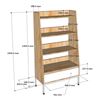 Kệ sách Angle 80x40x150cm gỗ cao su KS68301