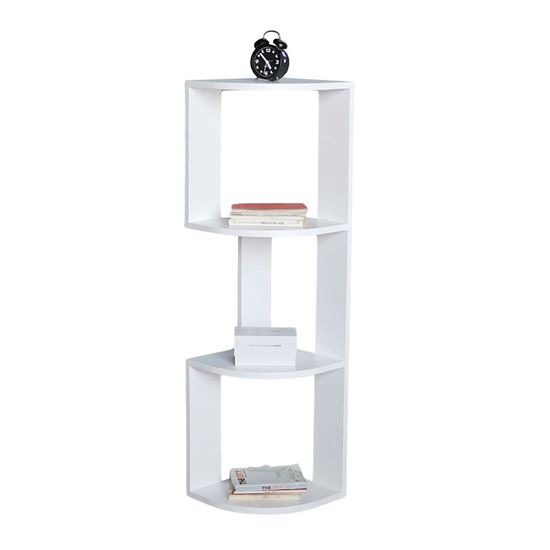 Kệ góc tường Spira 32x32x80cm gỗ cao su KGT68039