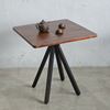 Bàn cafe vuông 70x70cm gỗ tràm chân sắt CFD68248