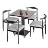 Combo bàn cafe vuông 70x70cm và 4 ghế Bull sắt CBCF319