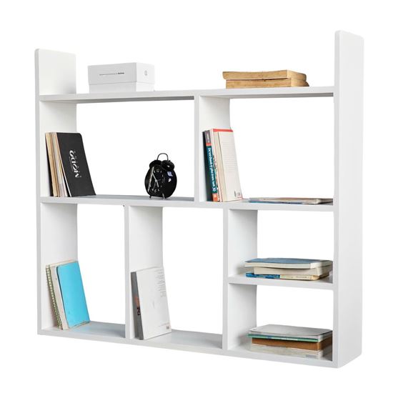 Kệ sách treo tường 100x20x90cm gỗ cao su KS68307