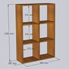 Kệ sách Limba 80x28x120cm gỗ cao su KS68306