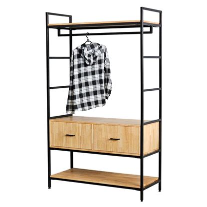 Tủ quần áo 120x50x200cm gỗ cao su KQA68066