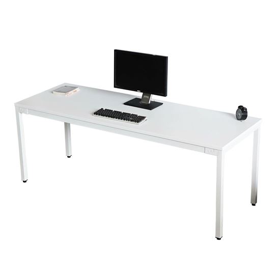 Bàn làm việc 200x70cm gỗ tràm chân sắt hệ UConcept HBUC063