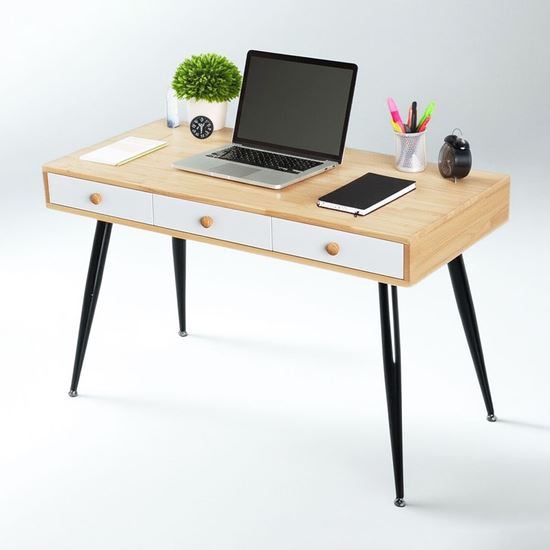 Bàn làm việc có ngăn kéo 120x55cm gỗ cao su BD68137