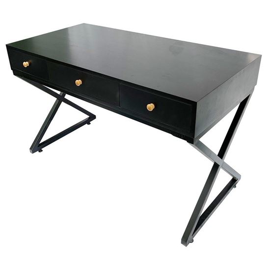 Bàn làm việc 3 ngăn kéo 120x60x75cm chân sắt Xconcept BD68073