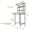 Kệ máy giặt 3 tầng gỗ cao su khung sắt lắp ráp KMG68012