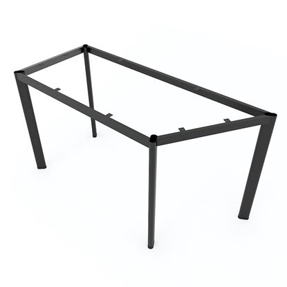 Chân sắt cho bàn hình thang vuông 140x60cm sắt Oval hệ Lego 2 HCLG005