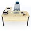 Bàn làm việc chữ L 160x150cm gỗ Plywood chân sắt lắp ráp HBPL017