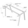 Chân bàn sắt 140x70cm hệ PLY lắp ráp HCPL004