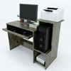 Bàn vi tính kết hợp kệ để máy in gỗ cao su COD68048