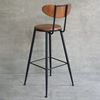 Ghế bar tựa lưng gỗ chân sắt sơn tĩnh điện GBAK002