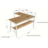 Bàn góc kết hợp kệ chân sắt lắp ráp CD68014