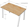 Bàn làm việc 100x60cm gỗ cao su hệ PLY chân lắp ráp
