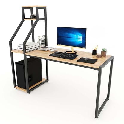 Bàn vi tính liền kệ CPU kết hợp kệ sách 126x60x141(cm) COD68040