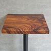 Bàn cafe vuông 70x70cm gỗ me tây dày 5cm chân gang đúc BMT052