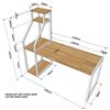Bàn vi tính kết hợp kệ CPU gỗ cao su khung sắt 158x60x145(cm) COD68042