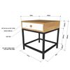 Tủ đầu giường hiện đại khung sắt 45x45x50 (cm) TDG68028
