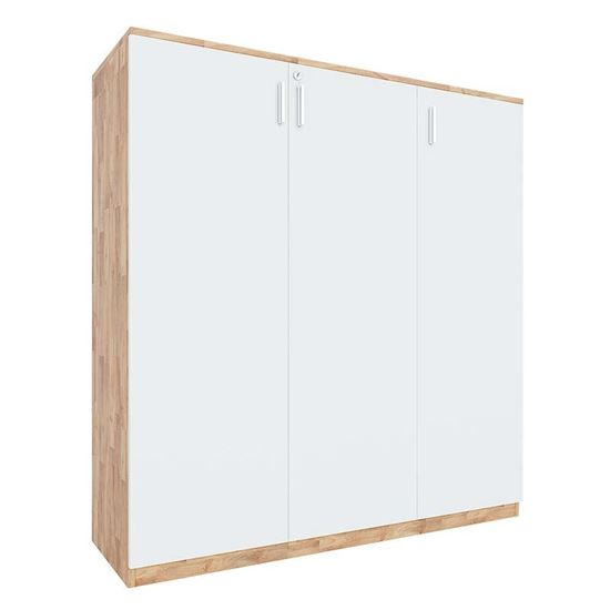 Tủ hồ sơ cửa mở 3 tầng 120x40x126cm gỗ cao su THS68035