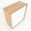 Tủ hồ sơ 2 tầng cửa lùa gỗ cao su 80x40x87cm