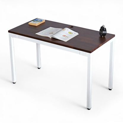 Bàn làm việc 120x60cm gỗ tràm hệ Wooden chân Uconcept lắp ráp