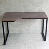 Bàn góc chữ L 120x70cm gỗ cao su chân sắt lắp ráp