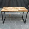 Bàn làm việc 120x60cm gỗ tràm hệ Wooden chân sắt lắp ráp HBWD023