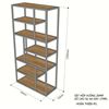 Kệ trang trí gỗ cao su khung sắt 75x32x150(cm)