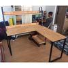 Bàn vi tính chữ L kết hợp kệ sách 140x140x145cm COD68047