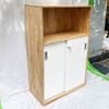Tủ hồ sơ gỗ cao su cao 3 tầng cửa lùa THS68029
