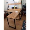 Bàn vi tính chữ L kết hợp kệ sách 140x140x145cm COD68047
