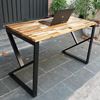 Bàn làm việc 120x60cm gỗ tràm hệ Wooden  chân Kconcept lắp ráp HBWD020