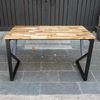 Bàn làm việc 120x60cm gỗ tràm hệ Wooden  chân Kconcept lắp ráp HBWD020
