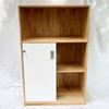 Tủ hồ sơ gỗ cao su cao 3 tầng cửa lùa THS68029