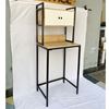 Kệ máy giặt có tủ gỗ cao su khung sắt KMG68007