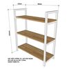 Kệ trang trí GONY 3 tầng gỗ kết hợp khung sắt lắp ráp KS68099