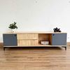 Kệ tivi phòng khách gỗ cao su chân sắt sơn tĩnh điện 160x40x45cm KTV68058
