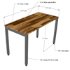 Bàn làm việc 120x60cm gỗ tràm hệ Wooden chân Uconcept lắp ráp HBWD021
