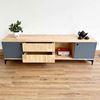 Kệ tivi phòng khách gỗ cao su chân sắt sơn tĩnh điện 160x40x45cm KTV68058