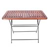 Bàn cafe ngoài trời xếp gọn Patio gỗ chân sắt CFD68057