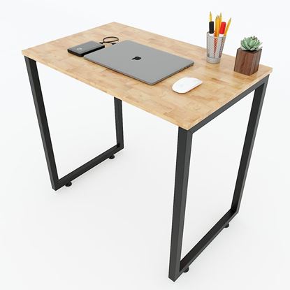 IDE68011 - Bàn mini Idesk  80x50x75(cm) gỗ cao su chân Aconcept lắp ráp
