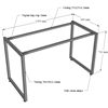 Bàn làm việc gỗ cao su chân sắt lắp ráp 140x70x75(cm)
