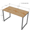 Bàn làm việc gỗ cao su chân sắt lắp ráp 140x70x75(cm)