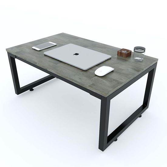 Bàn ngồi bệt gỗ cao su chân sắt lắp ráp 100x60cm SPD68153