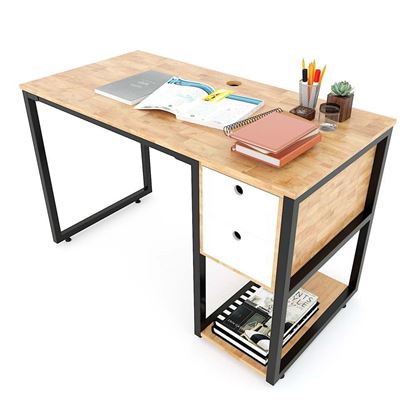 Bàn làm việc SIBA liền hộc tủ 120x60cm gỗ cao su BD68060